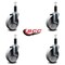 Service Caster 5'' Semi Steel Wheel Swivel 1-1/8'' Expanding Stem Caster Set, 4PK SCC-EX20S515-SSR-118-4 - alternate 2